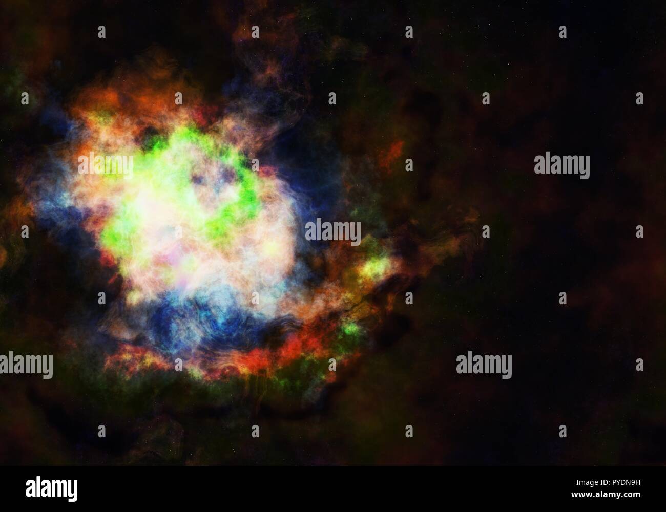 Starry Nebula Colorful Outer Space background illustration Stock Photo ...