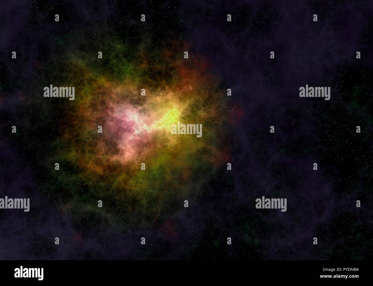 Starry Nebula Colorful Outer Space background illustration Stock Photo ...
