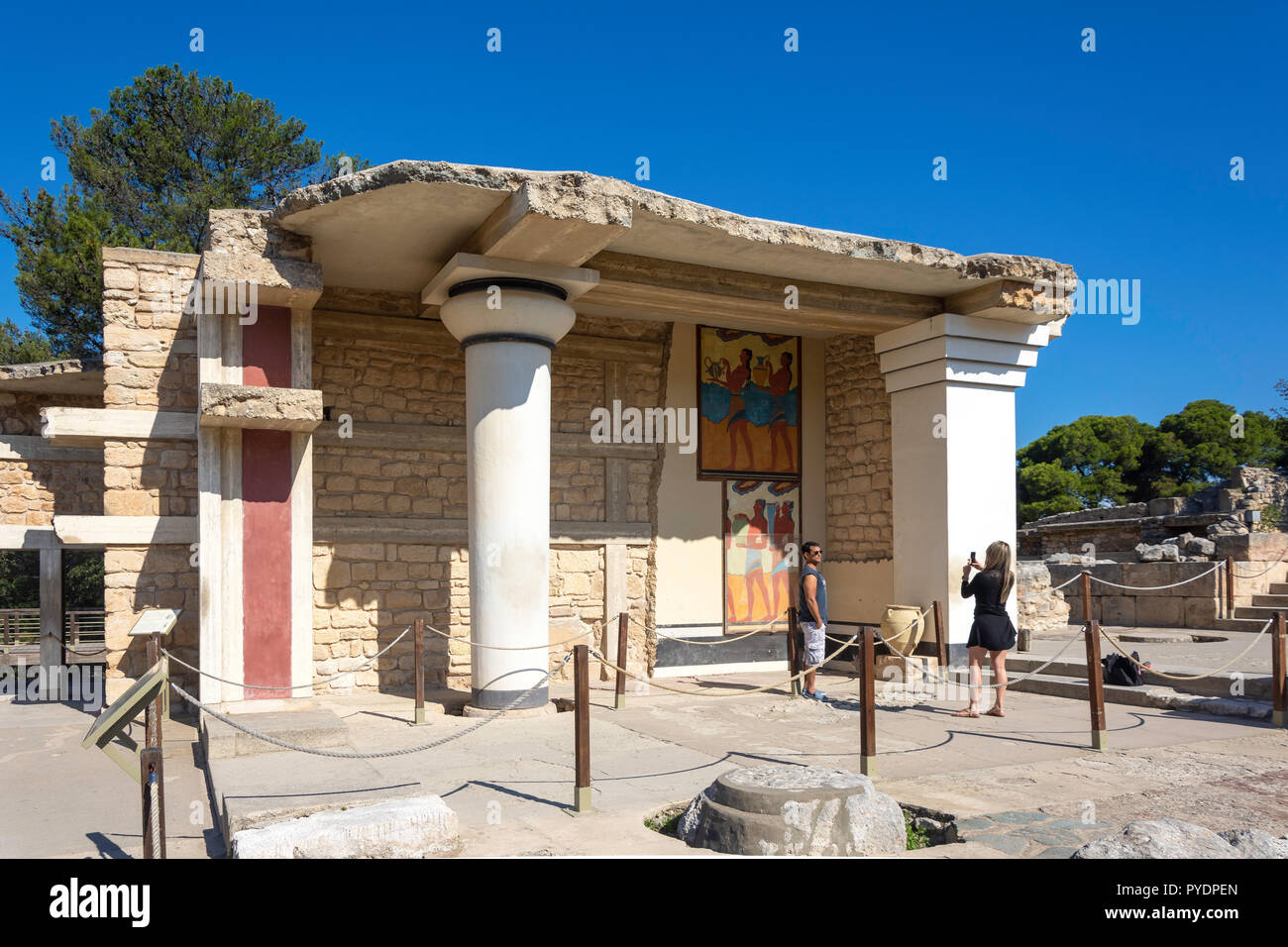 The South Propylaeum, Minoan Palace of Knossos, Heraklion (Irakleio), Irakleio Region, Crete (Kriti), Greece Stock Photo