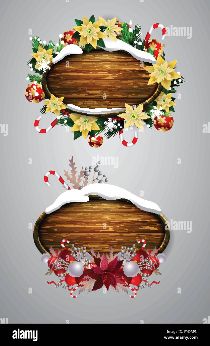Vector wooden christmas board Stock Vector Image & Art Alamy