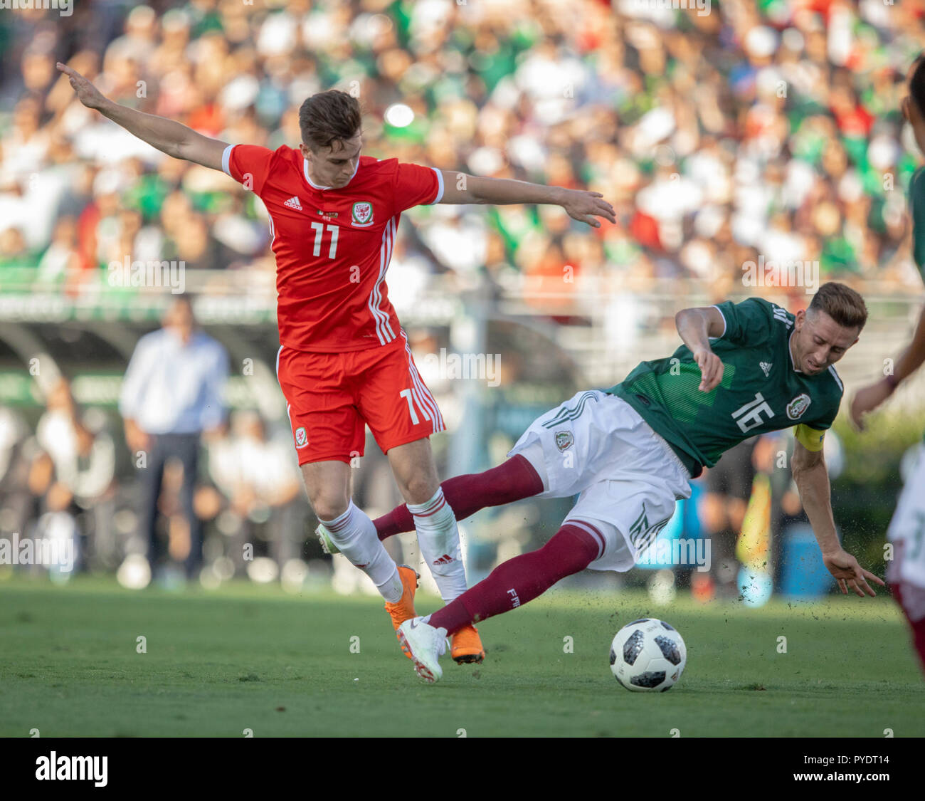 Mexican National Team's Hector Herrera with the slide tackle Stock Photo