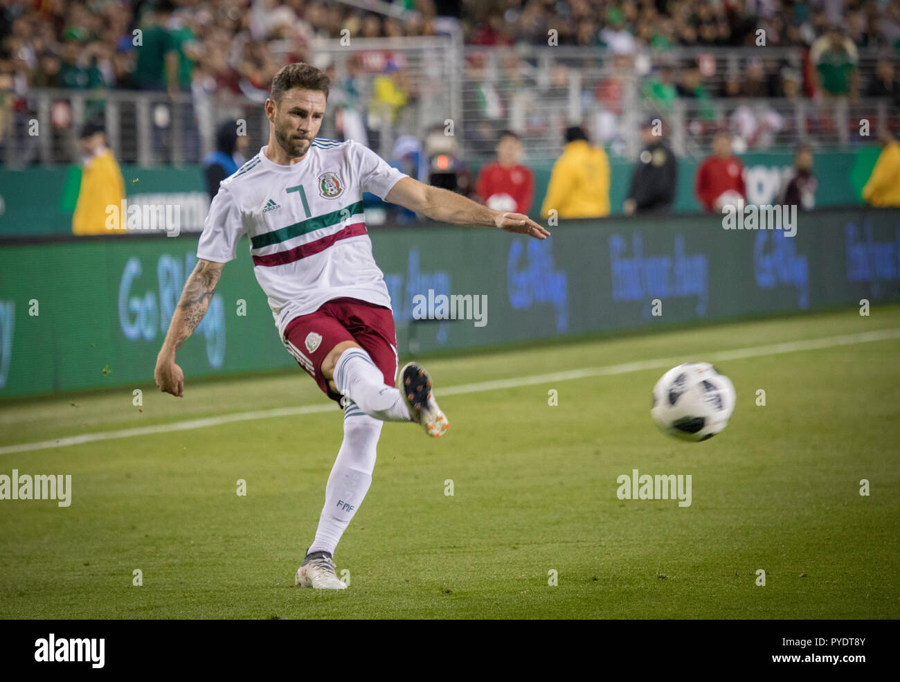 Miguel Layún with the pass for El Tri Stock Photo