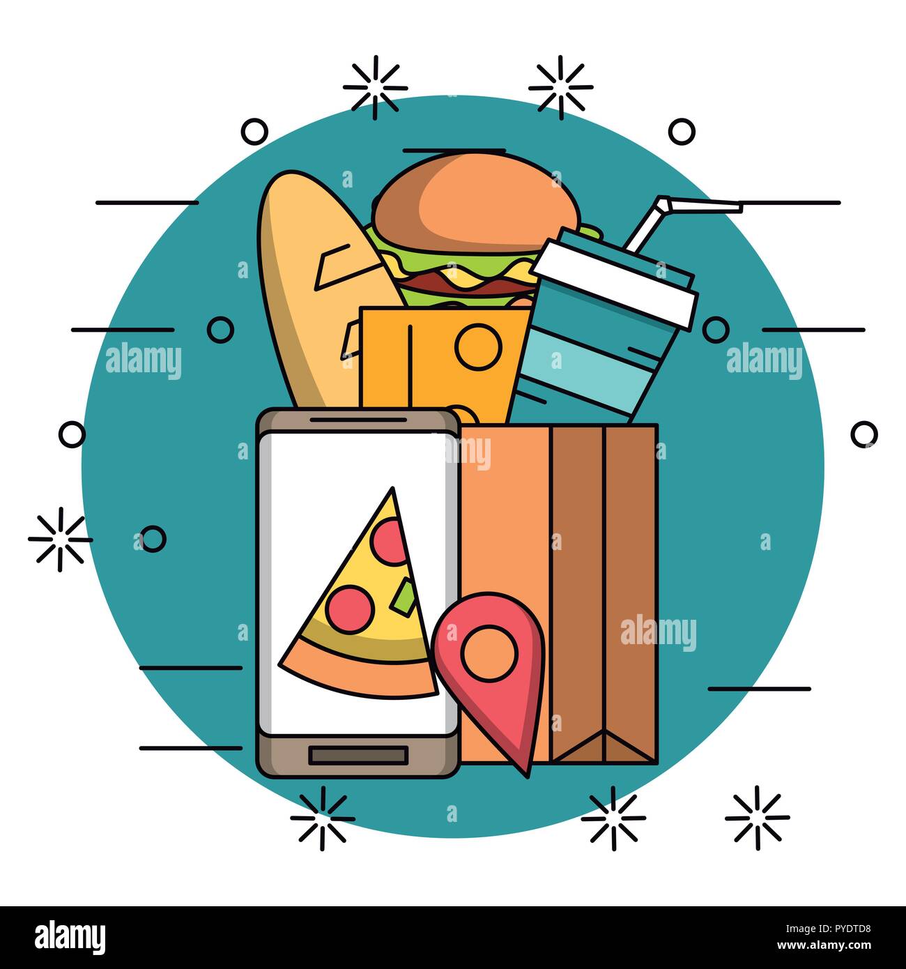 Online food order Stock Vector Image & Art Alamy