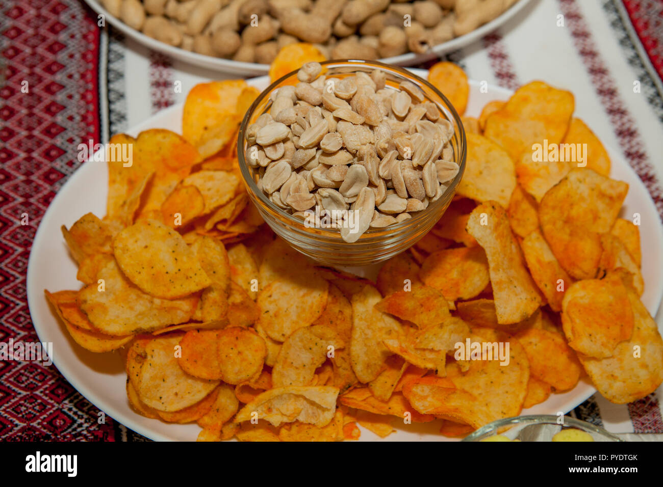 Delicious wedding reception table with snacks Stock Photo - Alamy