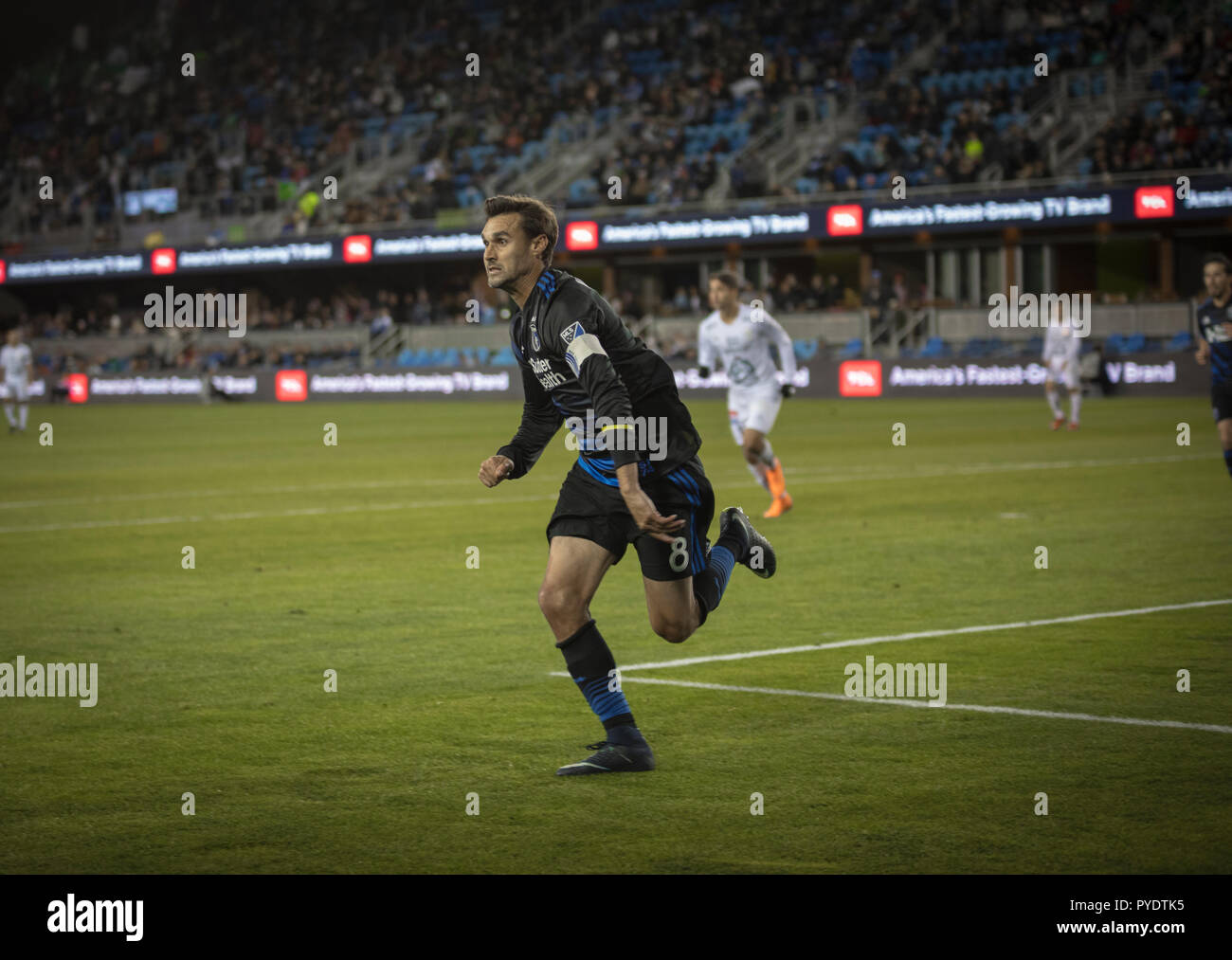 Chris Wondolowski with the run Stock Photo