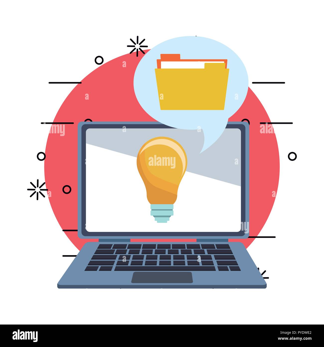 Laptop computer big idea Stock Vector Images - Alamy