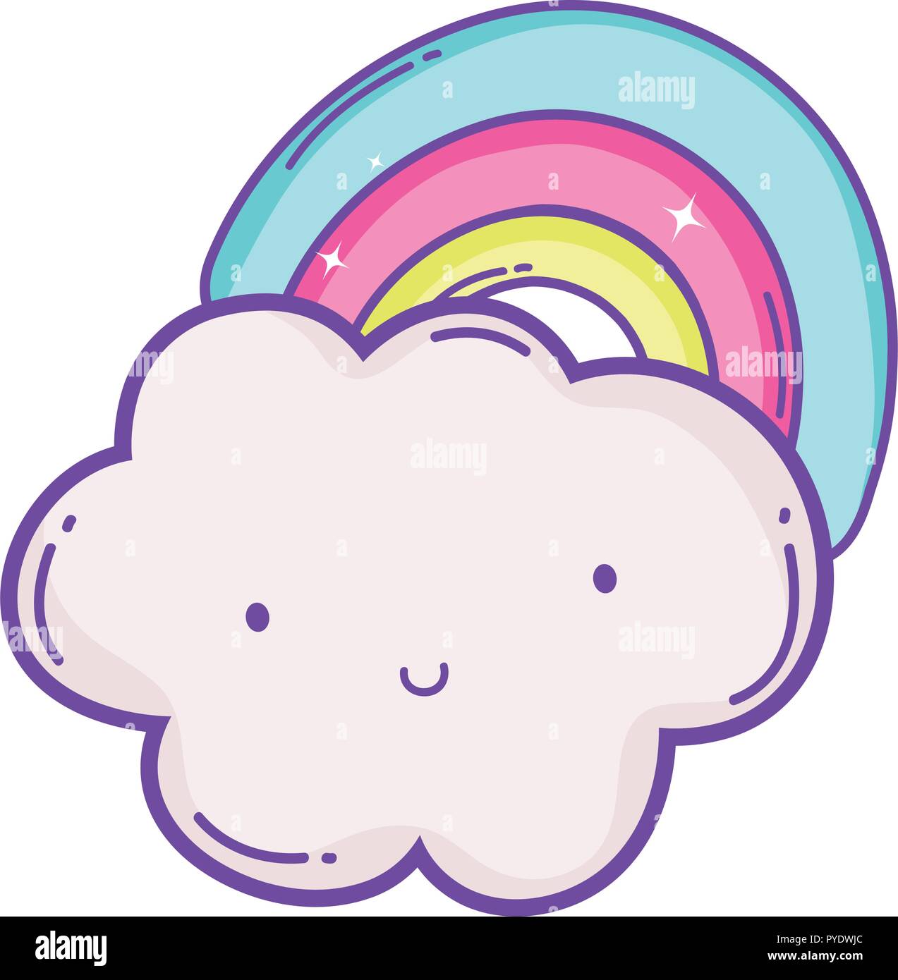 cloud and rainbow cartoon Stock Vector Image & Art - Alamy