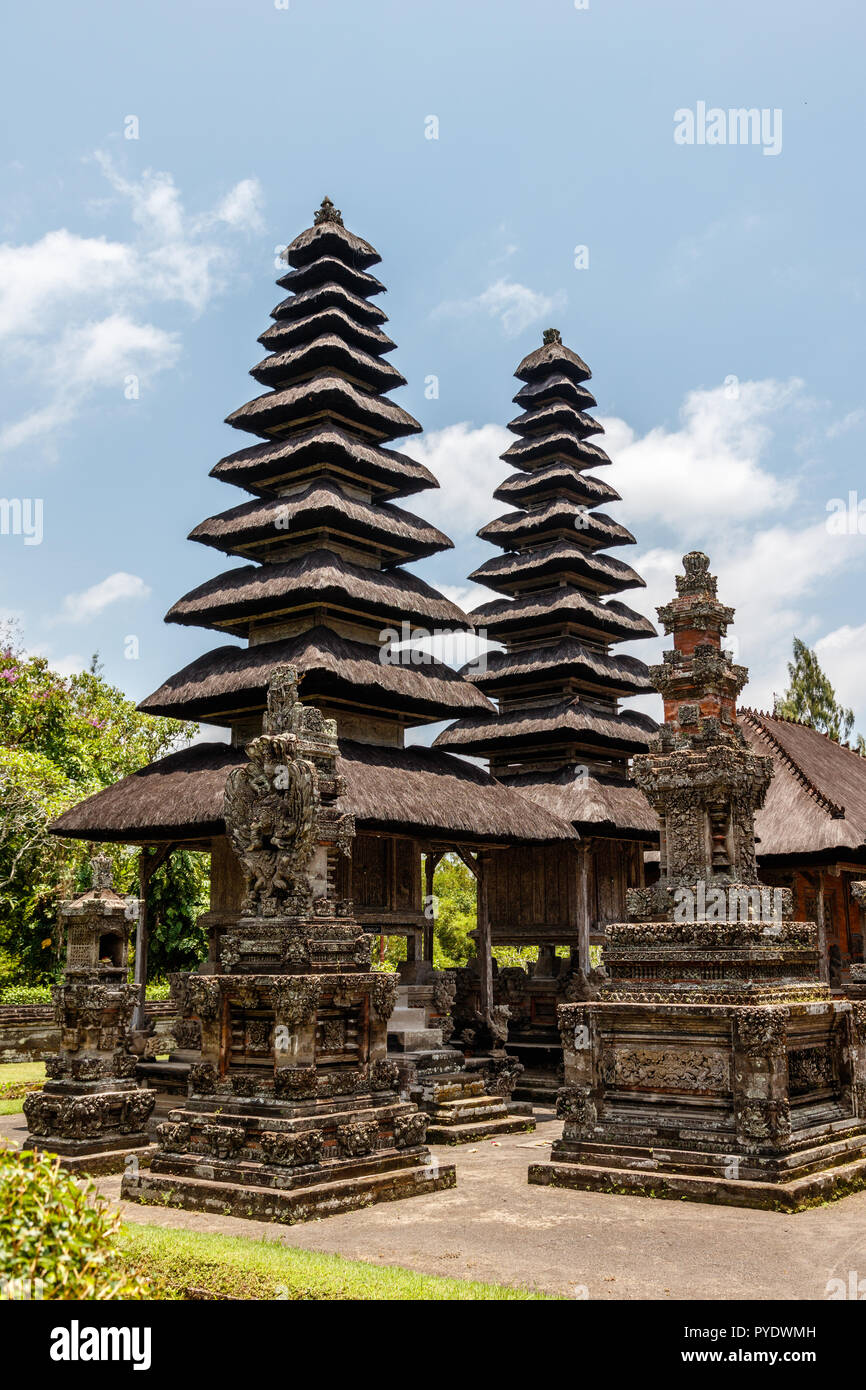 Meru towers of Balinese Hindu temple Pura Taman Ayun Mengwi, Badung Regency, Bali, Indonesia Stock Photo