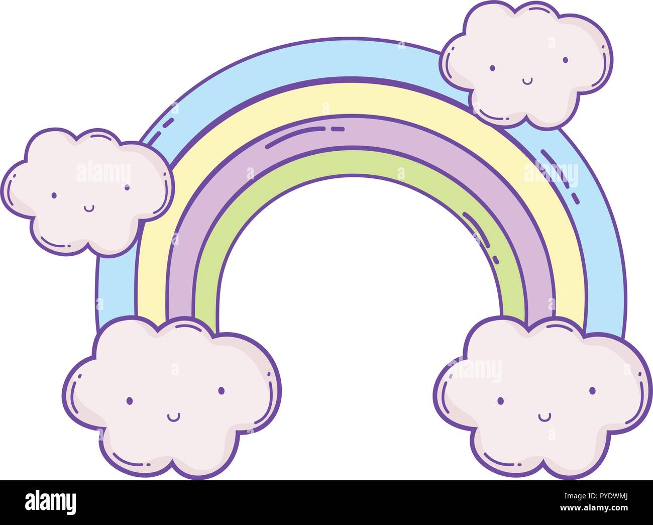 cloud and rainbow cartoon Stock Vector Image & Art - Alamy