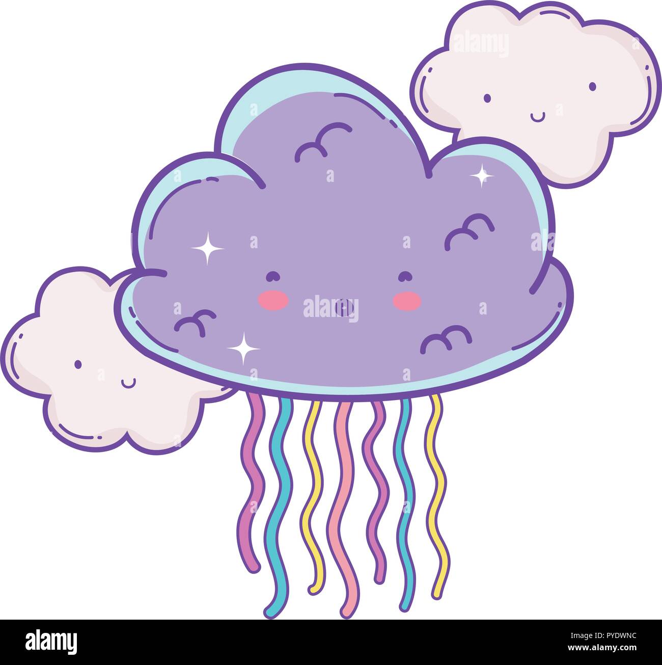 cloud and rainbow cartoon Stock Vector Image & Art - Alamy