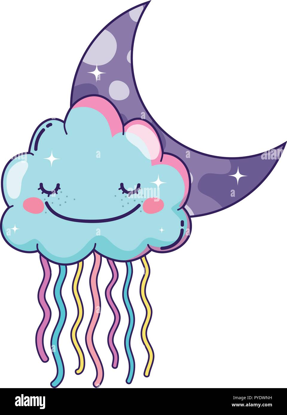 cloud and rainbow cartoon Stock Vector Image & Art - Alamy