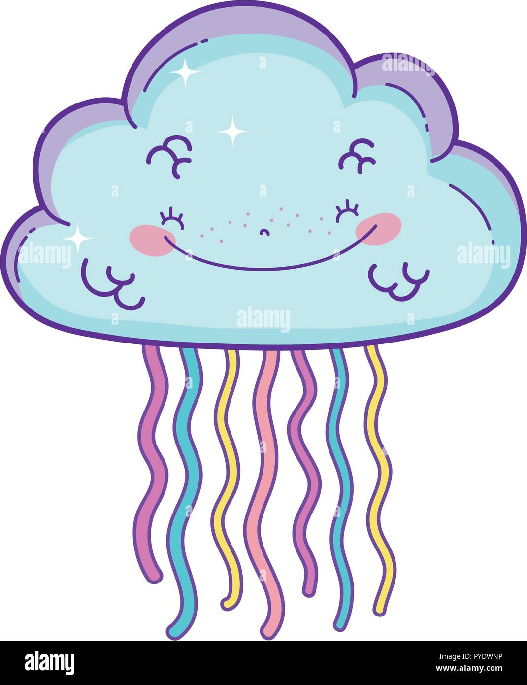cloud and rainbow cartoon Stock Vector Image & Art - Alamy