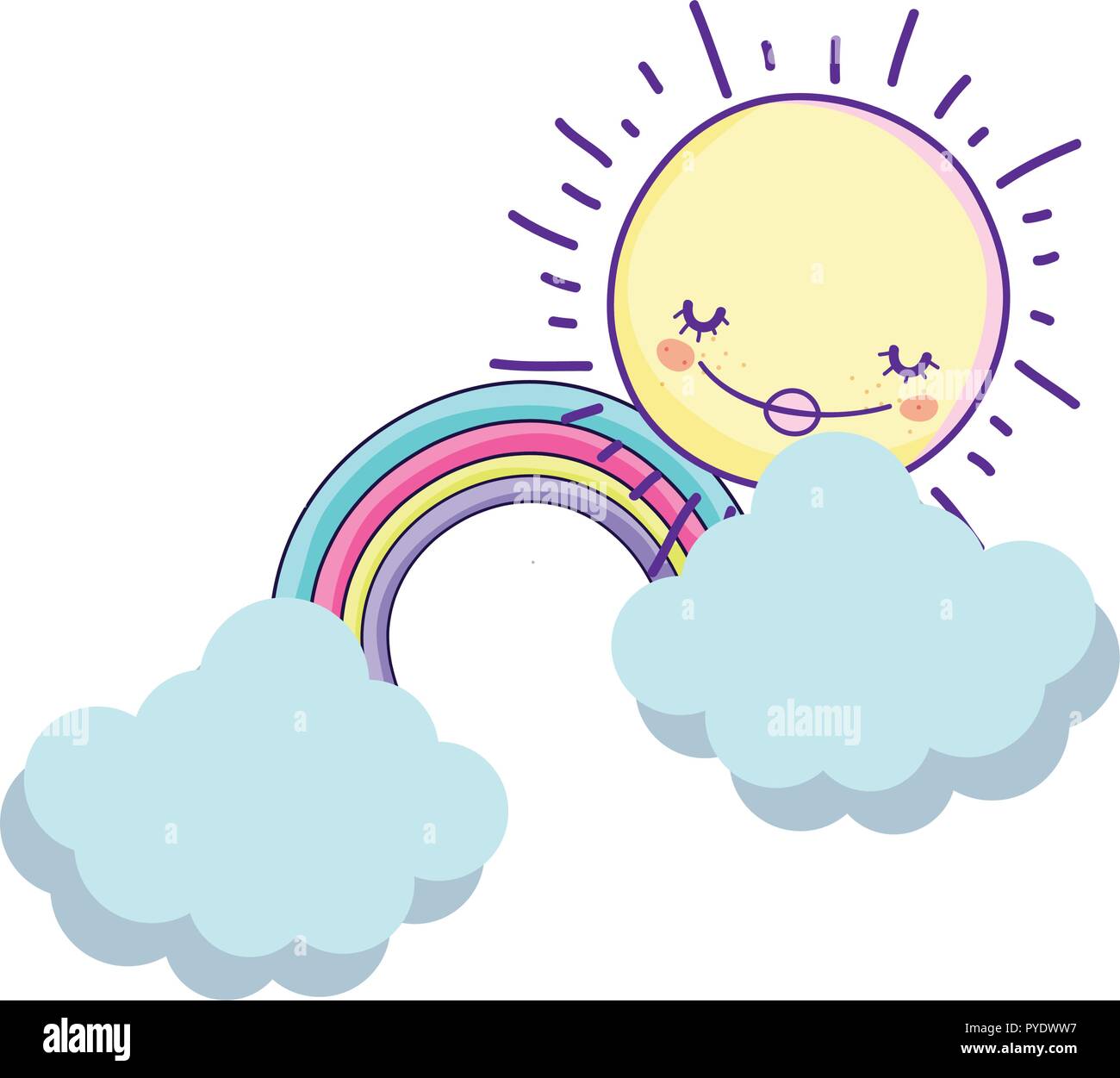 clouds and rainbow cartoon Stock Vector Image & Art - Alamy