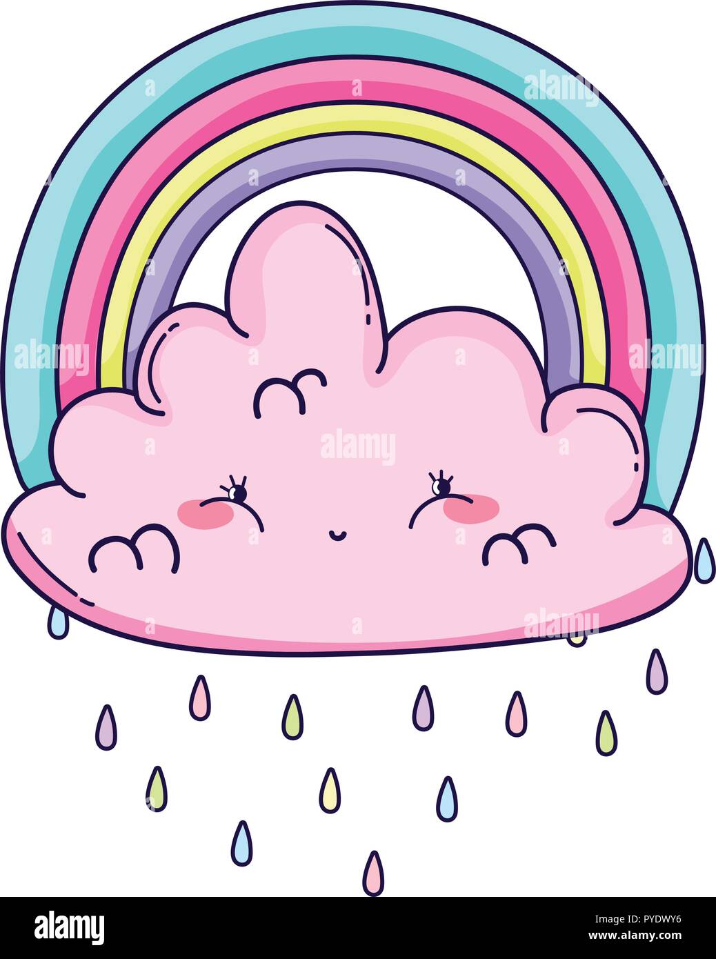 cloud and rainbow cartoon Stock Vector Image & Art - Alamy