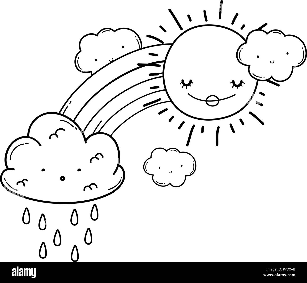 clouds and rainbow cartoon in black and white Stock Vector Image & Art - Alamy clouds and rainbow cartoon in black and white Stock Vector Image & Art - Alamy