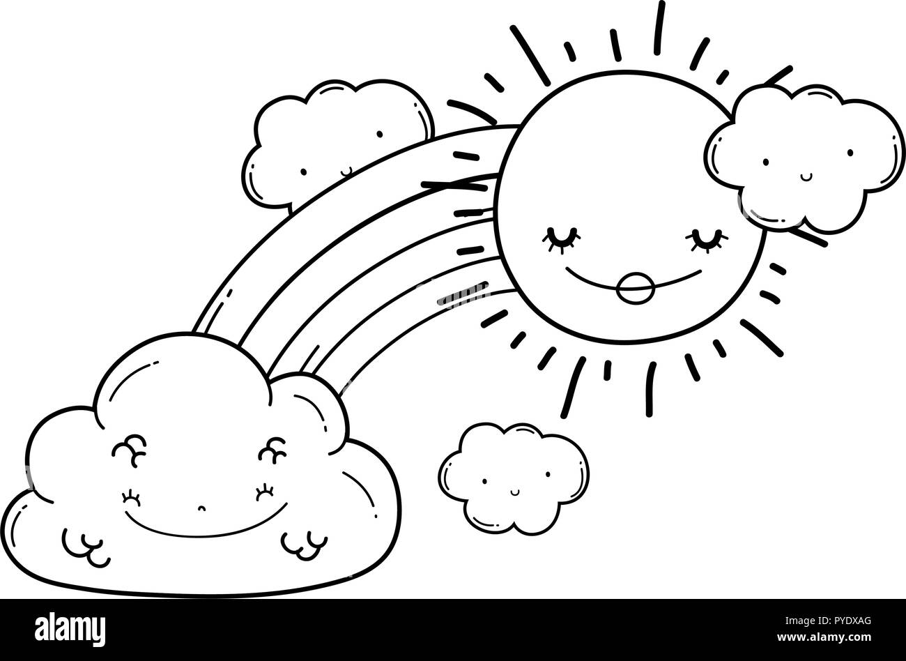 clouds and rainbow cartoon in black and white Stock Vector Image & Art - Alamy clouds and rainbow cartoon in black and white Stock Vector Image & Art - Alamy