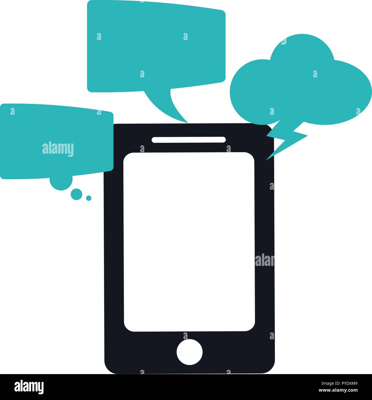 Smartphone with chat bubbles Stock Vector Image & Art - Alamy