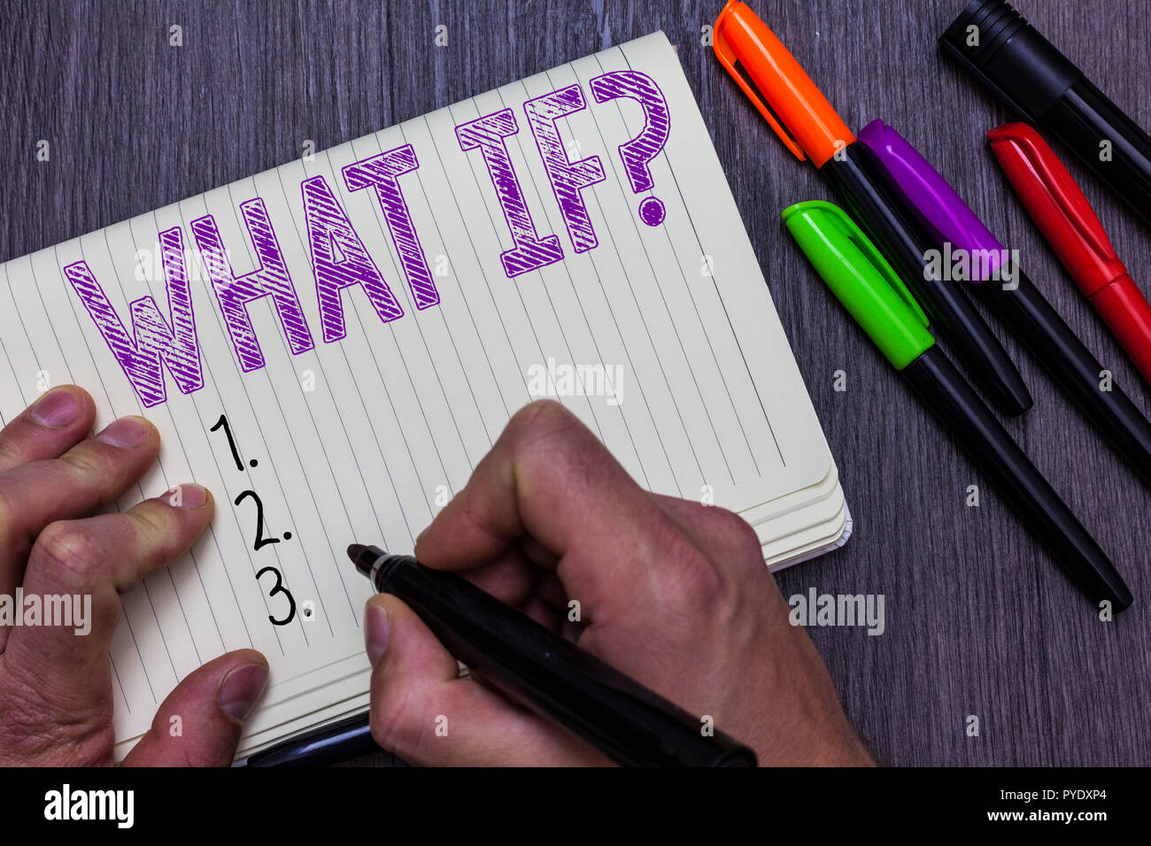 If Question Text sign showing What If question. Conceptual photo Study all ...