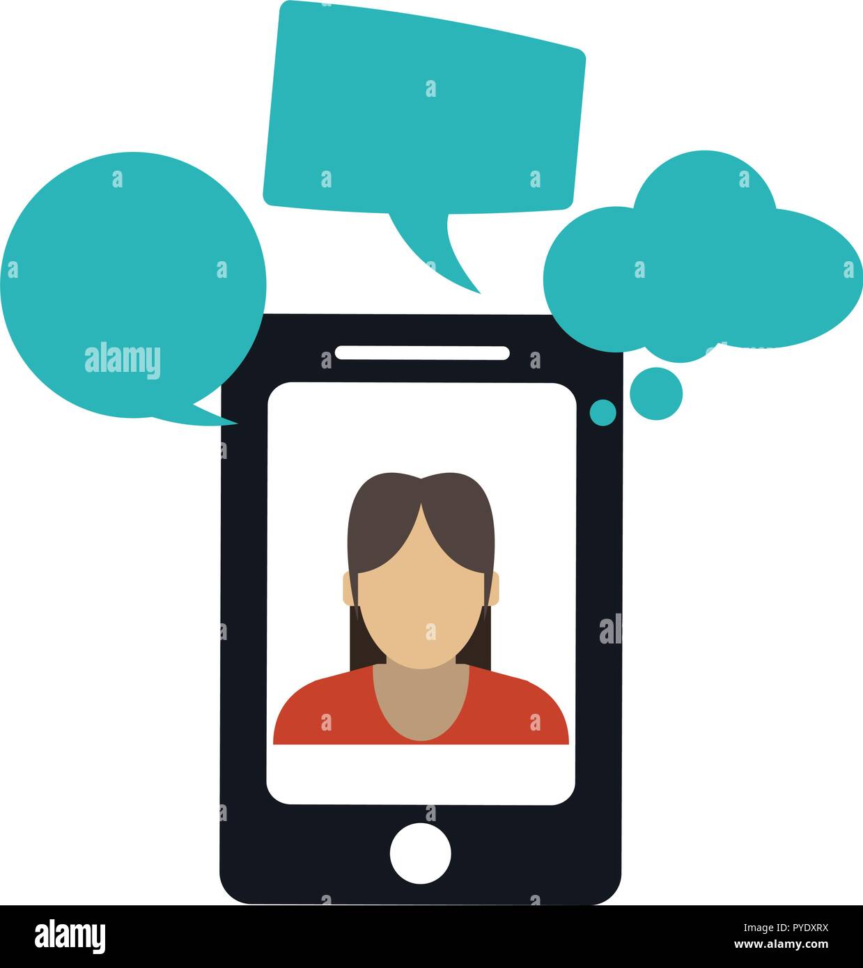 Smartphone business chat Stock Vector Image & Art - Alamy
