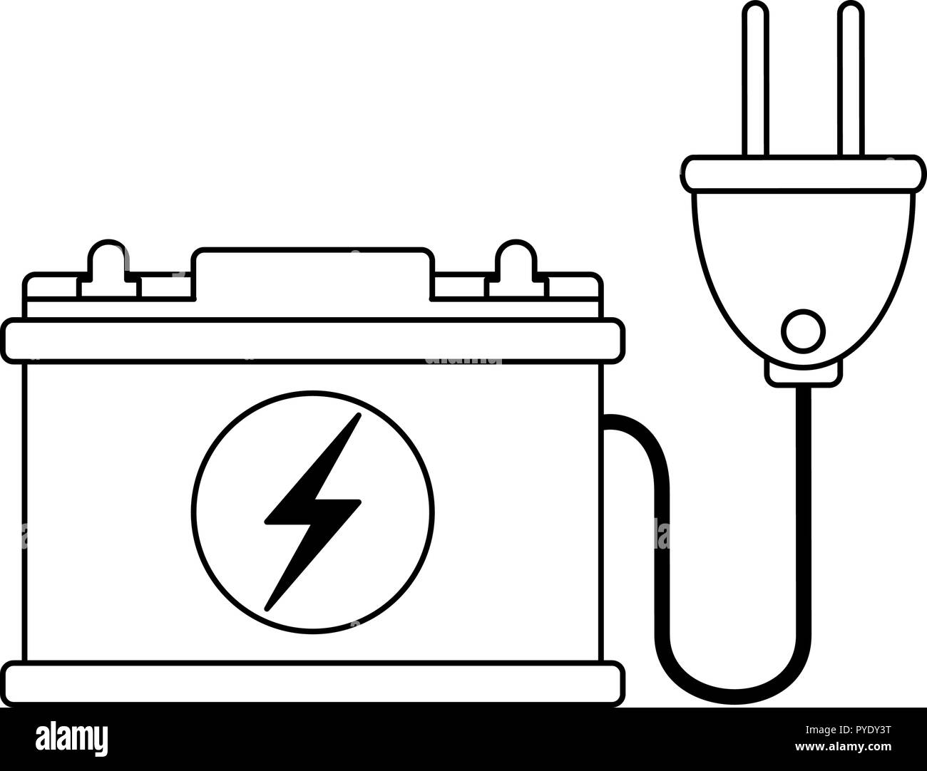 Car battery symbol in black and white Stock Vector Image & Art - Alamy