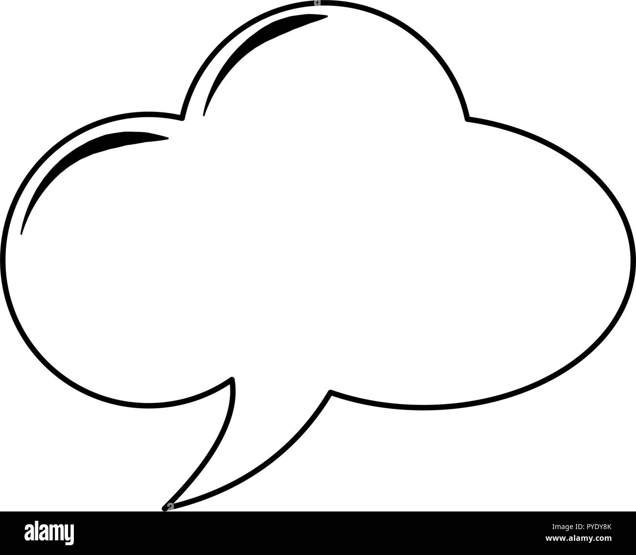 Speech bubble isolated in black and white Stock Vector Image & Art - Alamy