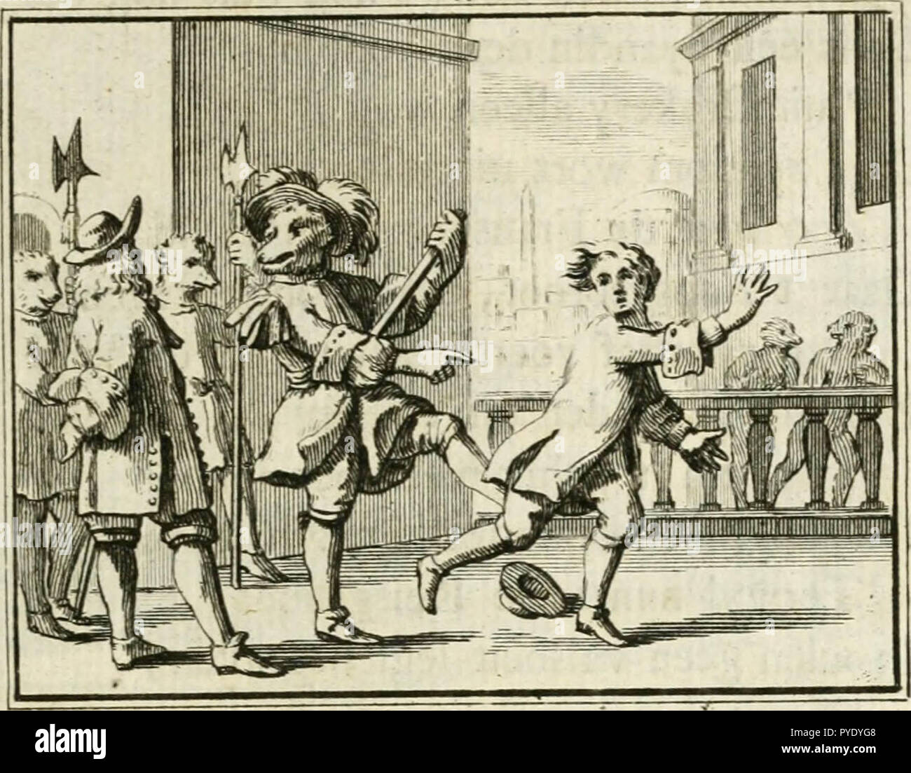 'Staat- en zedekundige zinneprenten, of, Leerzame fabelen' (1731) Stock Photo
