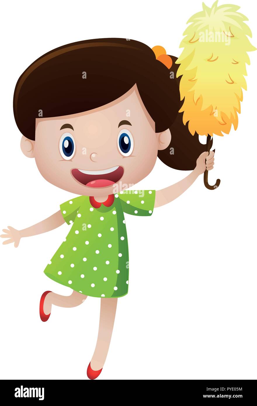 Kids Dusting Clipart