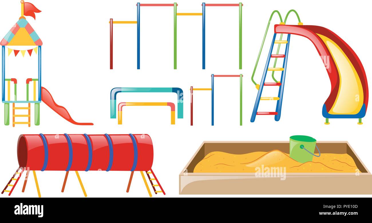 Different types of play stations  illustration Stock Vector