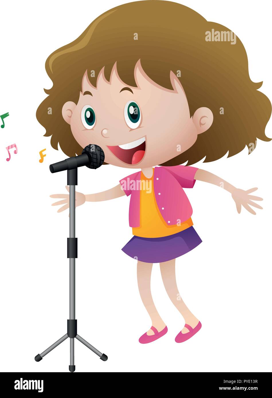 girl singers clipart