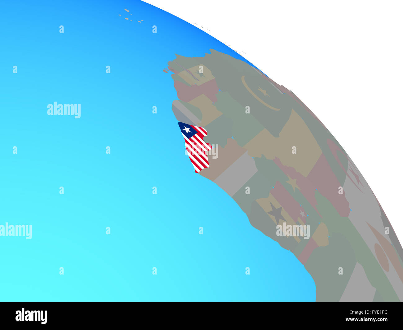 Simple political map liberia hi-res stock photography and images - Alamy