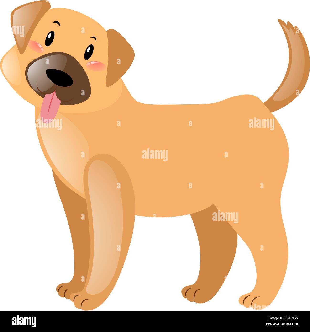 Little dog with brown fur illustration Stock Vector Image & Art - Alamy