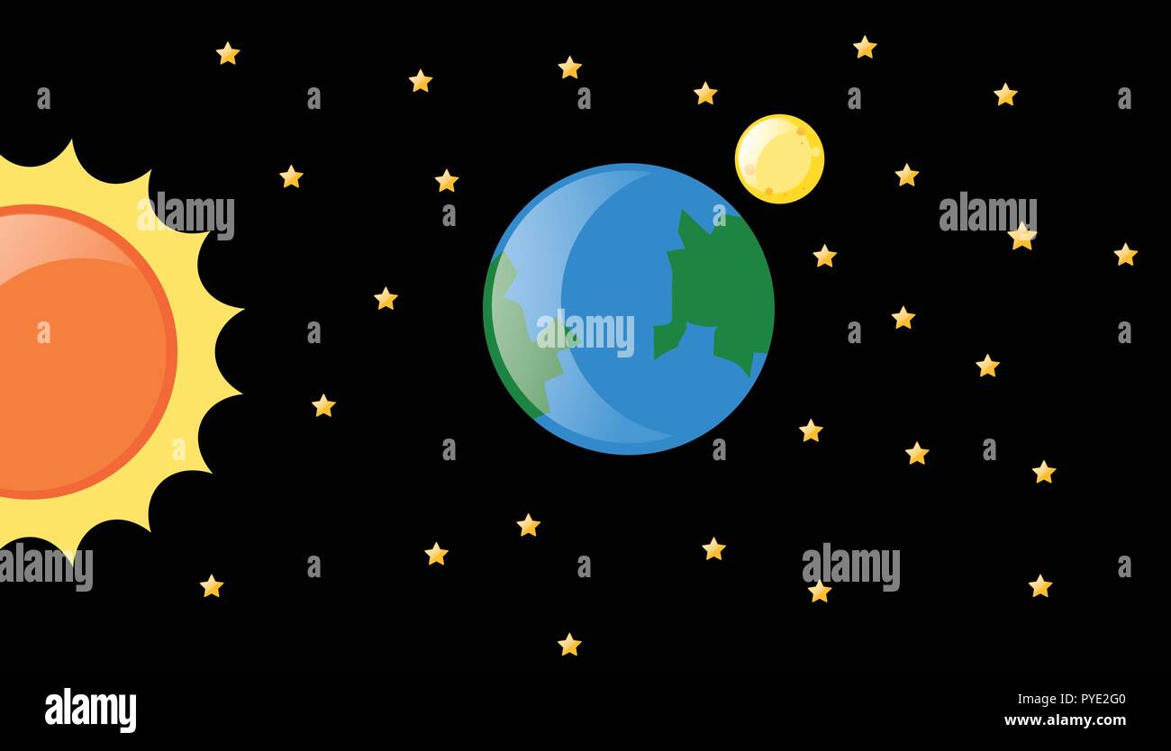 Sun and moon clipart Stock Vector Images - Alamy