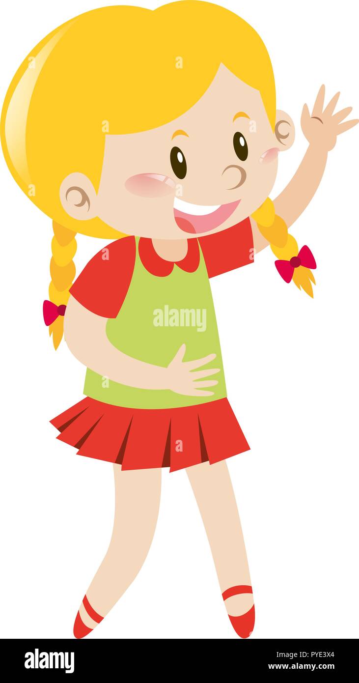 clip art little blonde girl