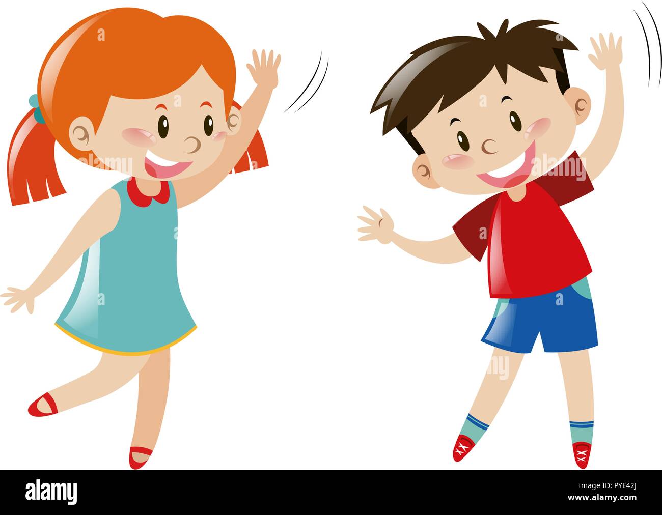 Boy and girl dancing illustration Stock Vector Image & Art - Alamy