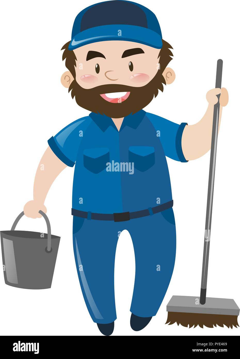 Janitor male Stock Vector Images - Alamy
