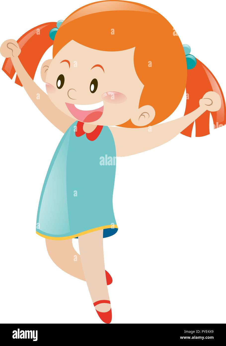 little girl in blue dress