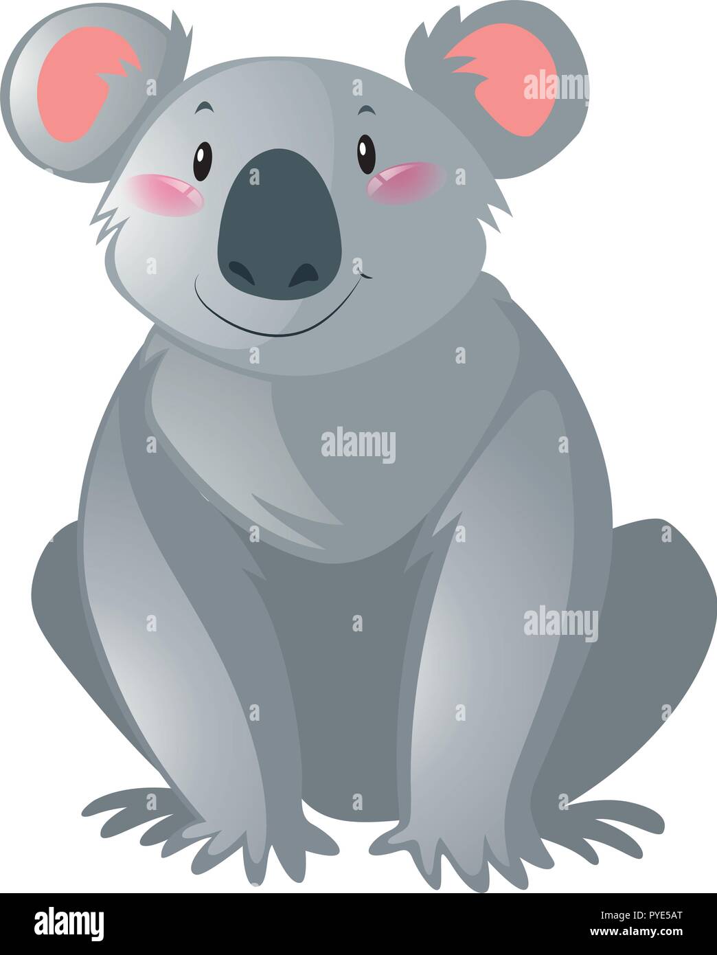Cute koala on white background illustration Stock Vector Image & Art ...