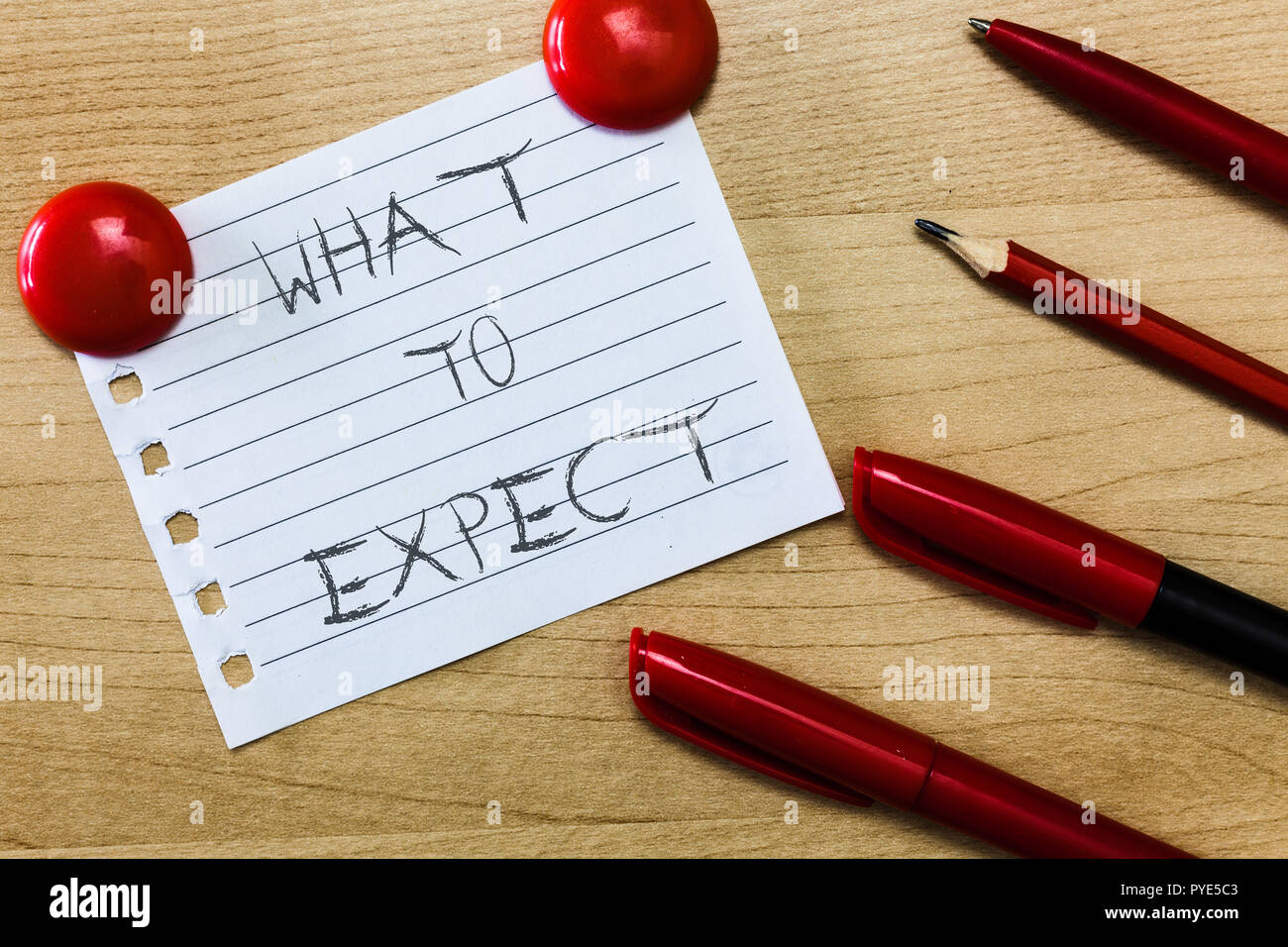 Expect A Text Text sign showing What To Expect. Conceptual photo Confusion about the ...