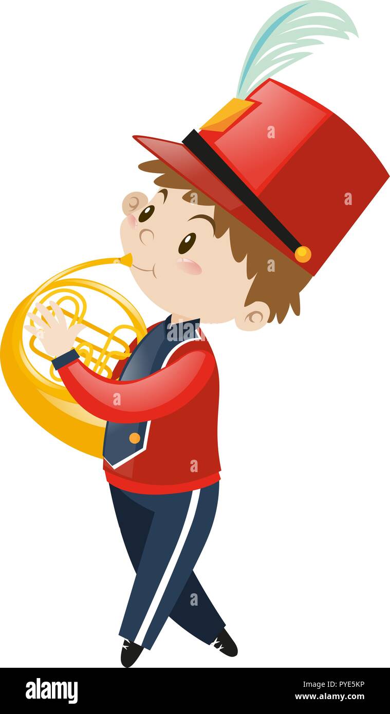 French Horn Player Clipart