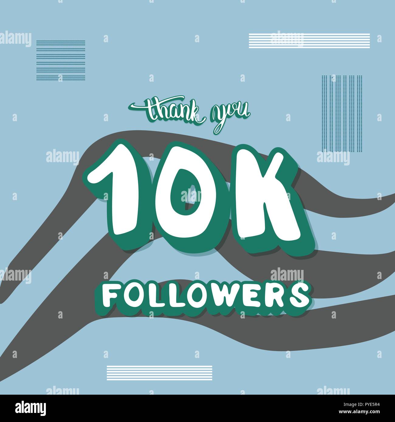 10k followers thank you social media template. Banner for internet ...