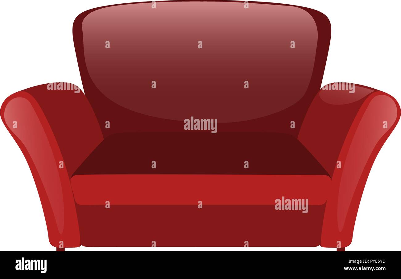 Red sofa on white background illustration Stock Vector Image & Art Alamy
