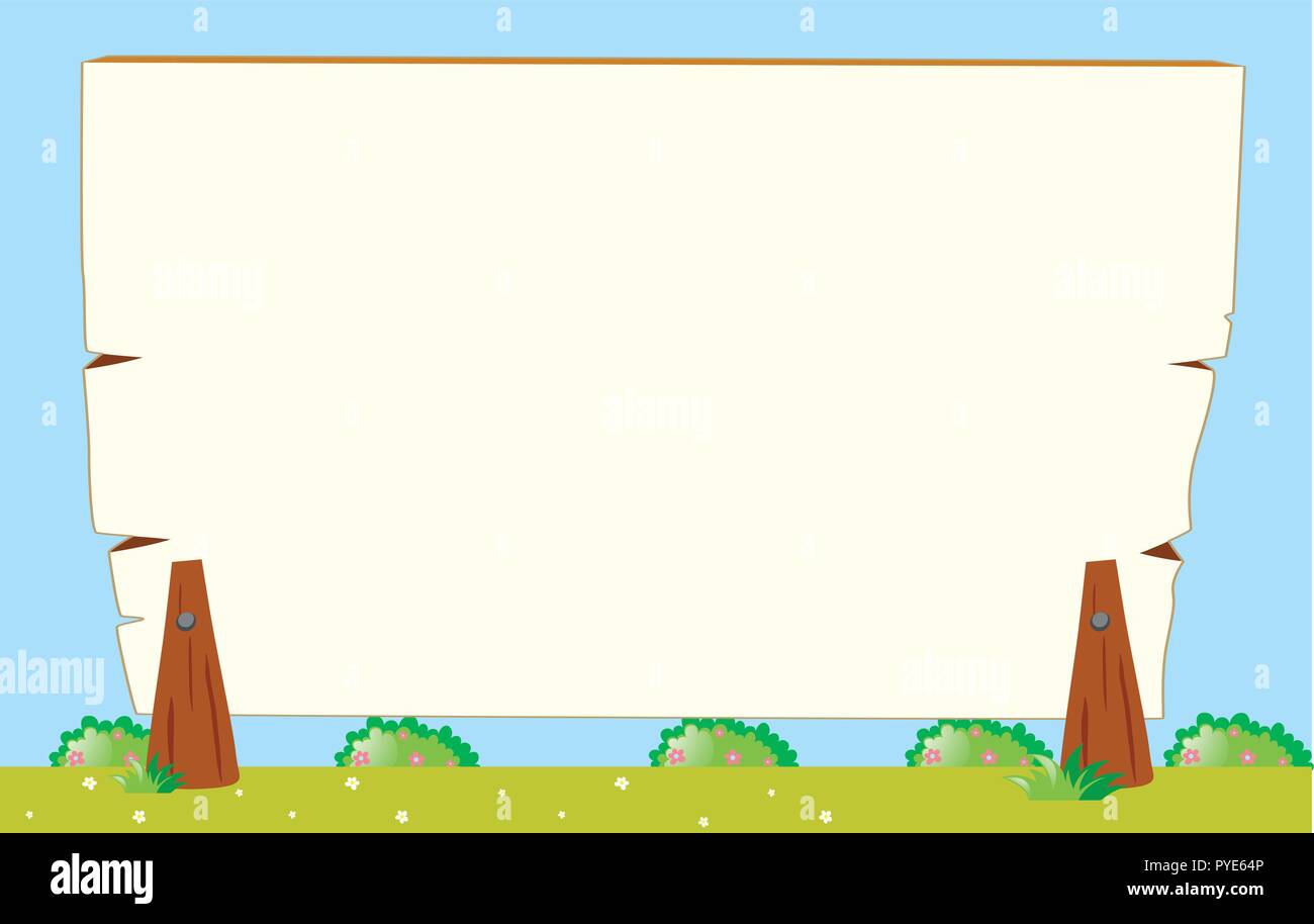 Border template with garden background illustration Stock Vector Image ...
