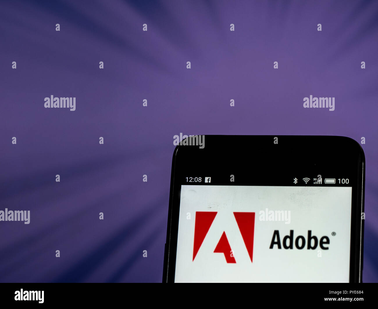 Adobe Inc Logo Seen Displayed On Smart Phone Adobe Inc Is An