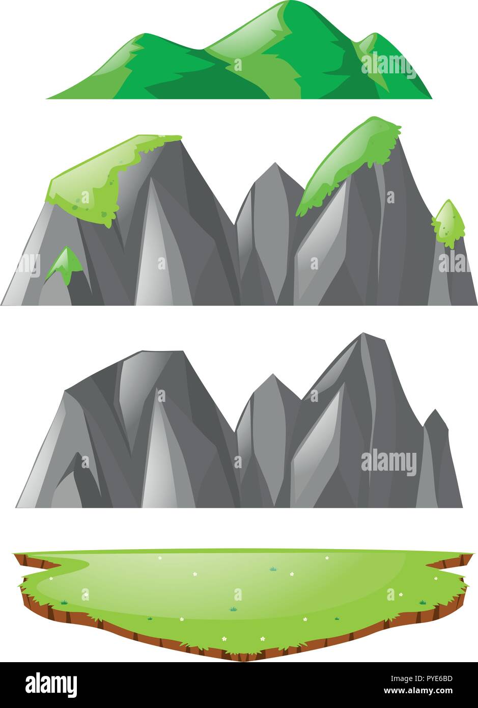 Three types of mountains illustration Stock Vector Image & Art Alamy