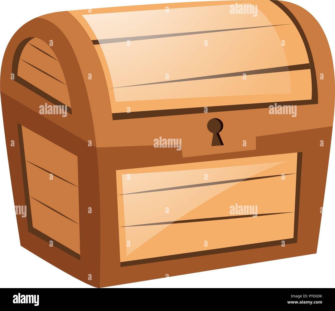 Wooden chest on white background illustration Stock Vector Image & Art ...