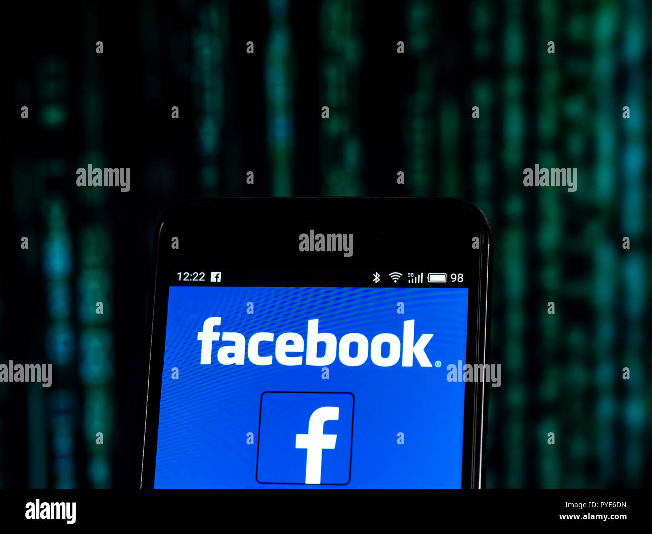 Facebook logo seen displayed on smart phone Stock Photo - Alamy