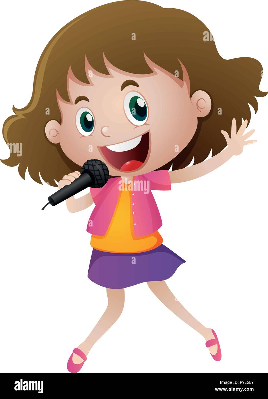 girl singers clipart