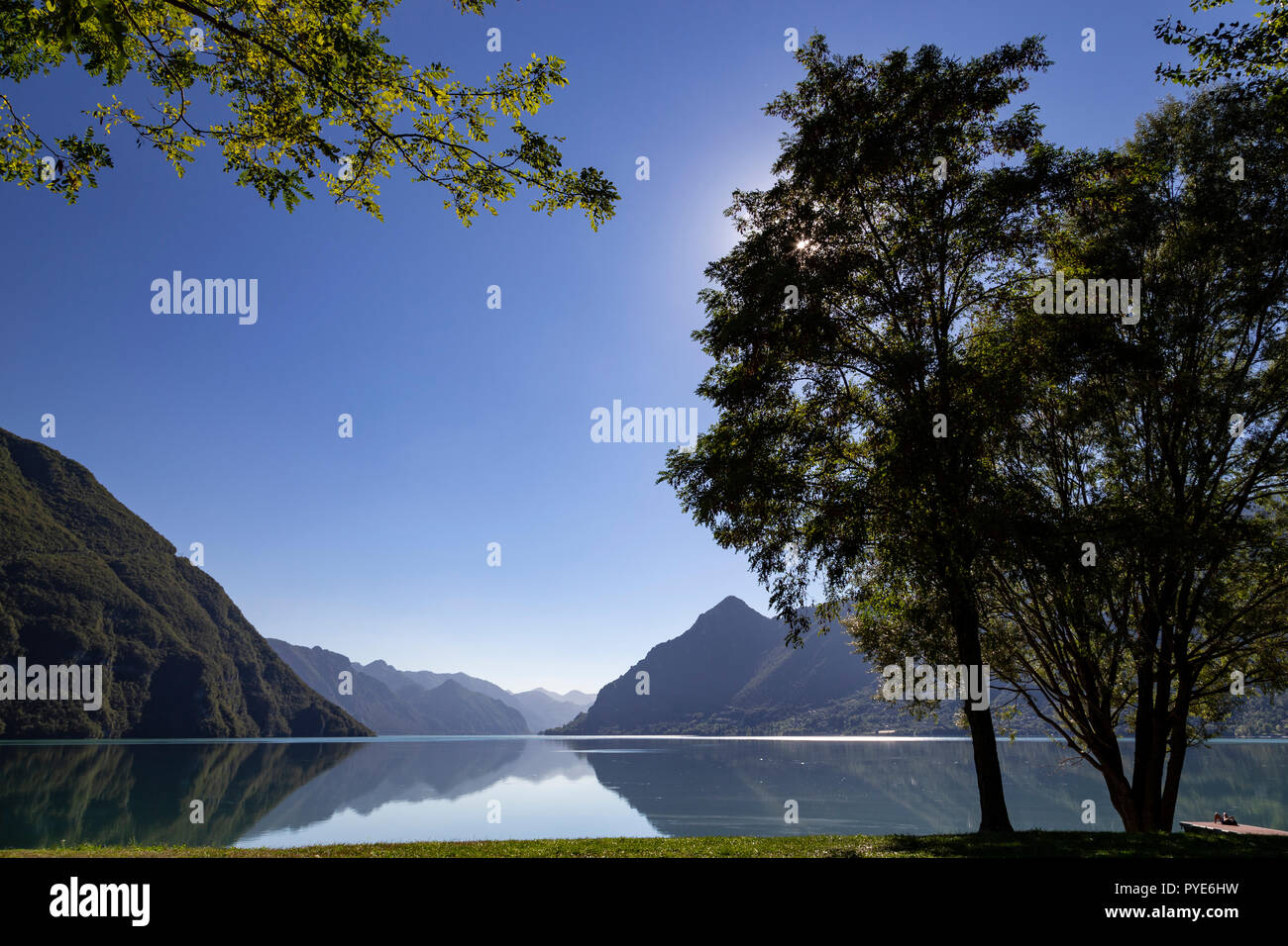 Lake Idro in the mountains of northern Italy Stock Photo