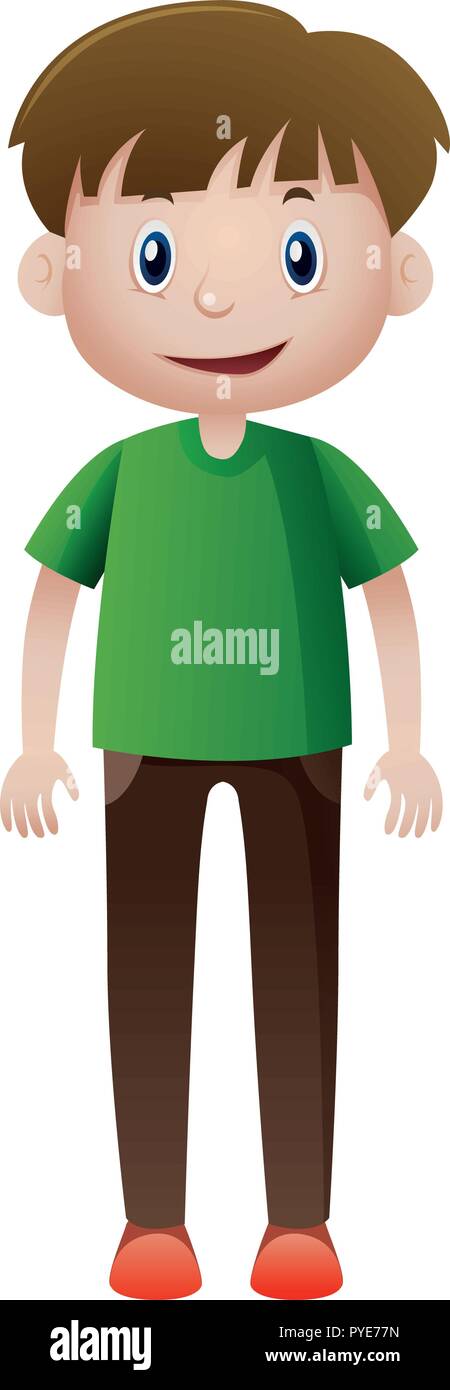 Man in green shirt smiling illustration Stock Vector Image & Art - Alamy