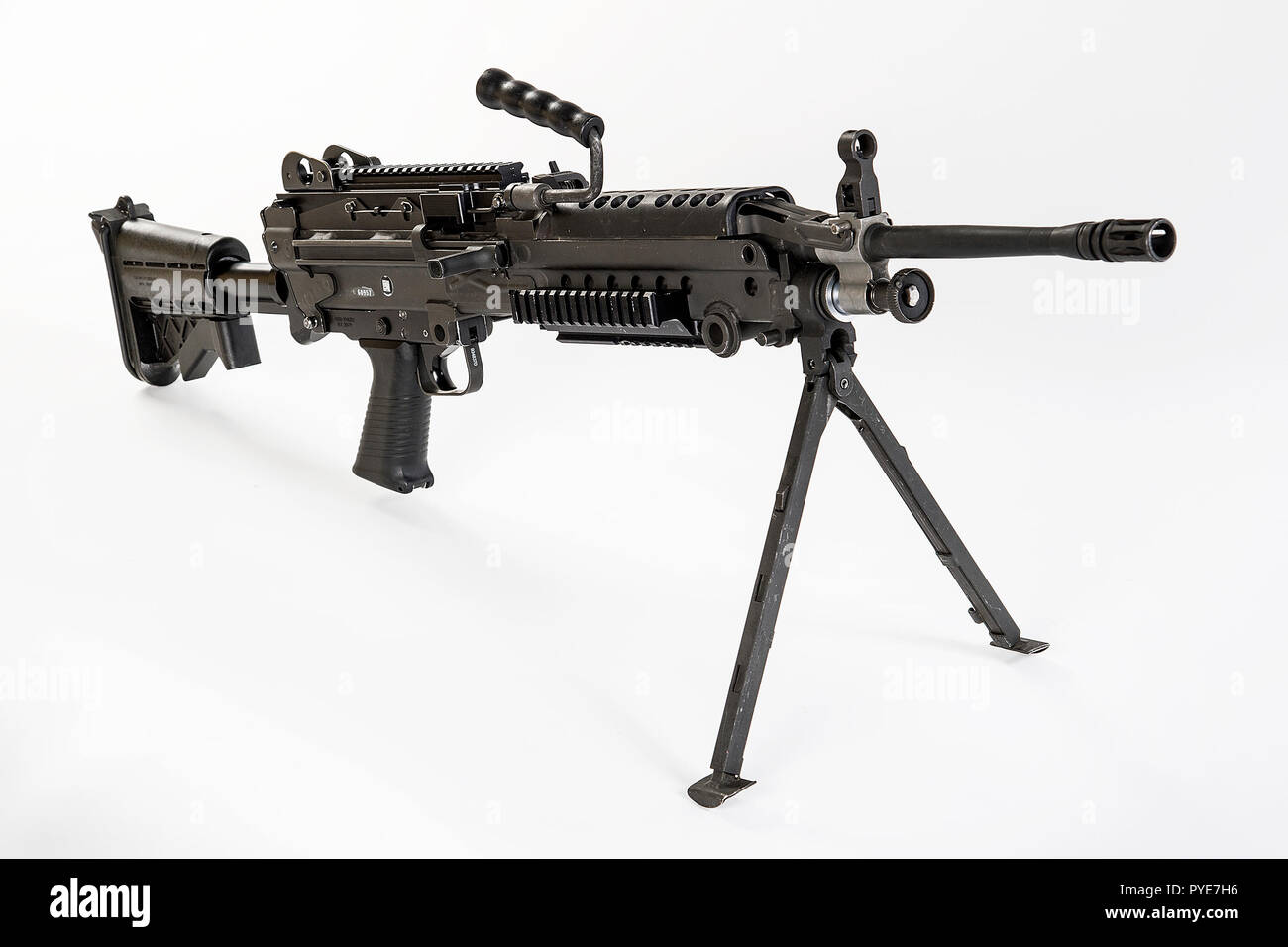 The M249 light machine gun, formerly designated the M249 Squad